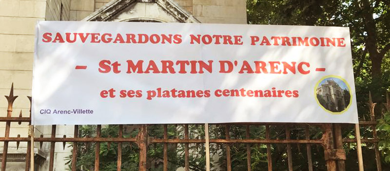 Banderolle manif du 17 juin 2023